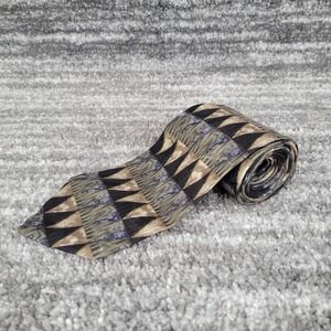 Todays Man Tie Mens Made in Italy Geometric Triangle Pattern Silk Dad Gift